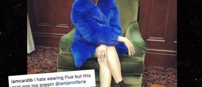 cardi b flue crypts taunt blue coat instagram tmz